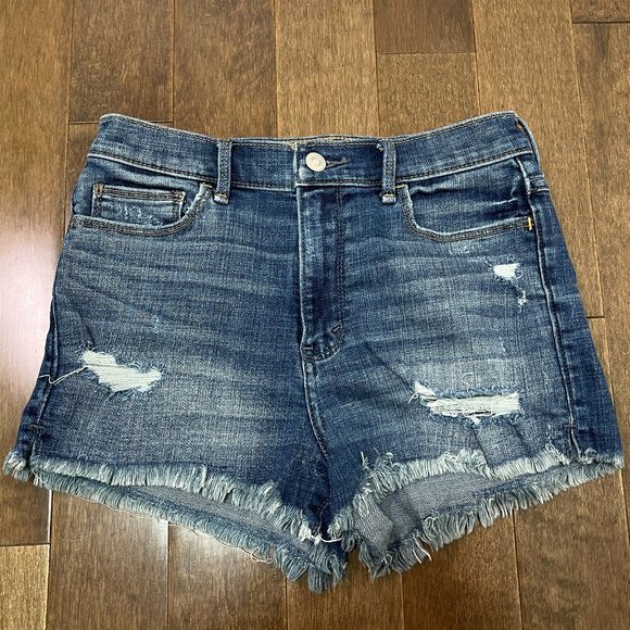 Abercrombie & Fitch High Rise Denim Shorts sz 4 - Picture 2 of 10